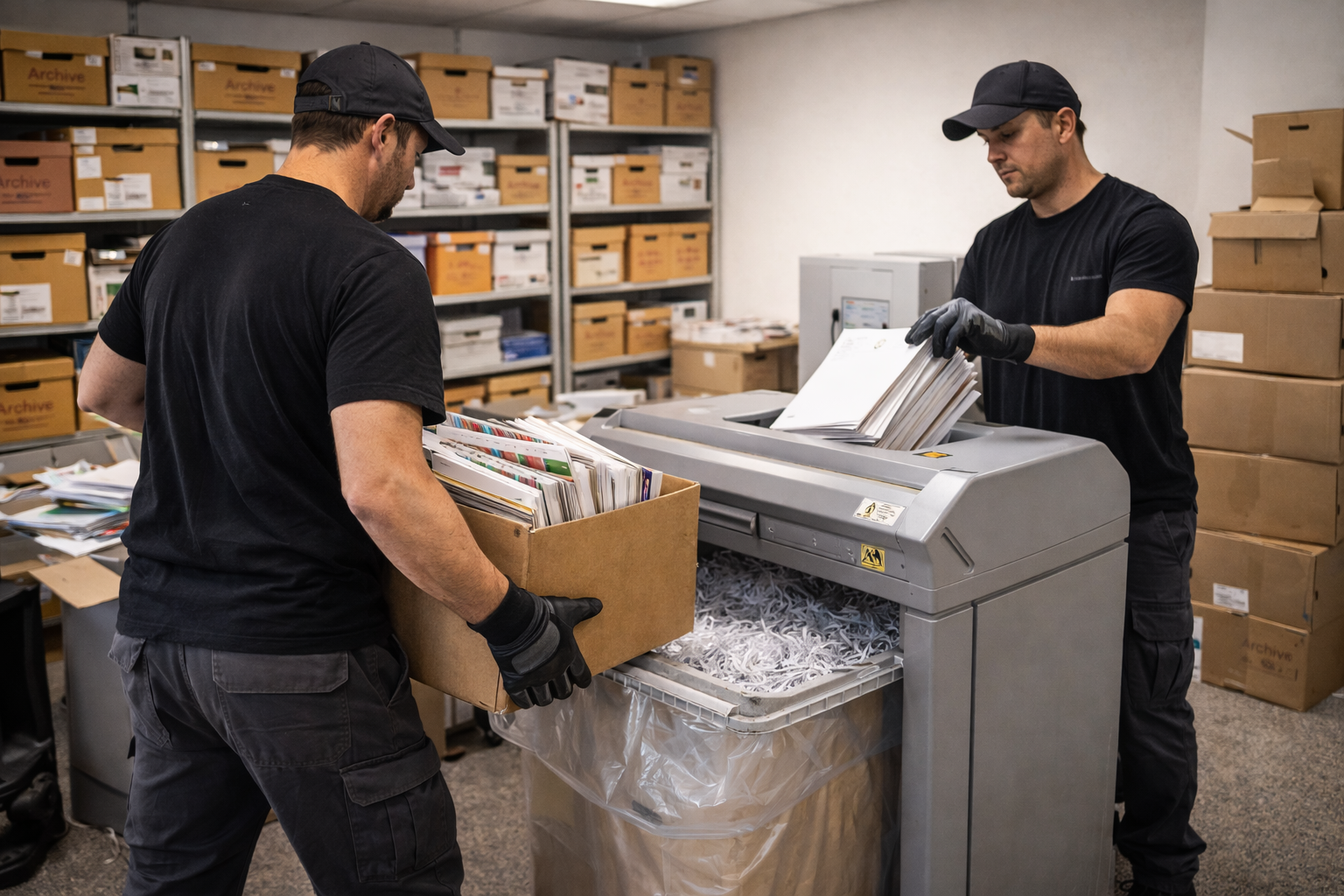 Débarras et destruction d'archives